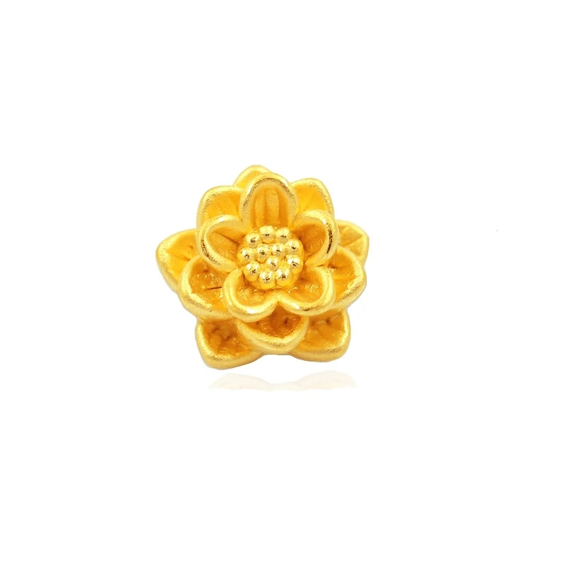 Новое поступление чистое 999 24K желтое золото для женщин Lucky 3D подвеска ввиде