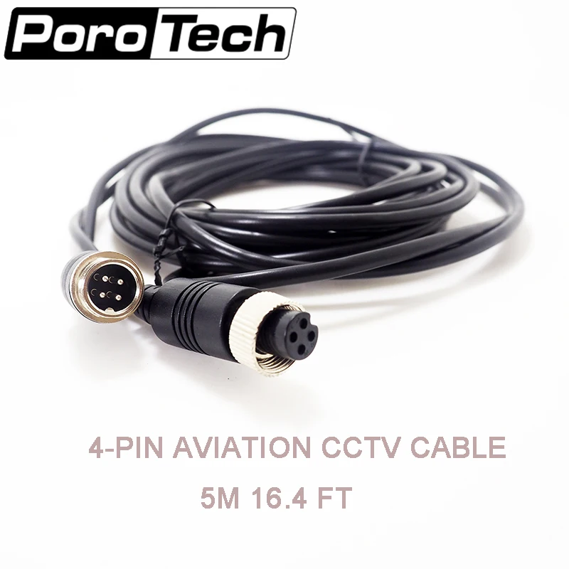 AC-5M 50pcs/lot Audio Video Power Camera Cable 4-PIN aviation CCTV Cable CCTV Camera Cable Weatherproof