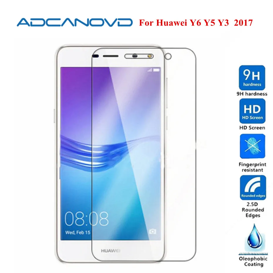9H закаленное стекло для Huawei Y6 2017 защита экрана Y5 Y3 Защитная стеклянная пленка