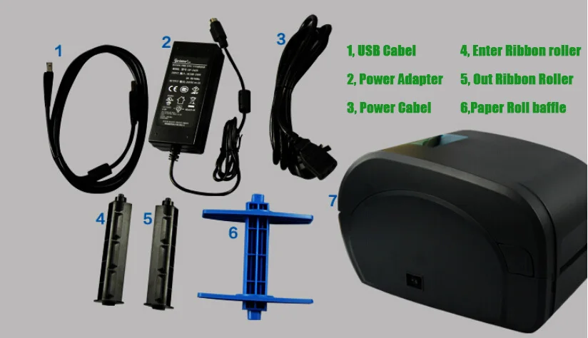 Quality 80mm thermal barcode label desktop printer for all kinds of labels price adhesive sticker jewelry 203dpi GP9025T 9026T | Компьютеры