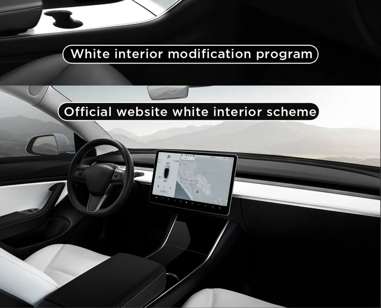 LUCKEASY Автомобильная Центральная панель управления для Tesla модель 3- центральная консоль посылка комплект защиты