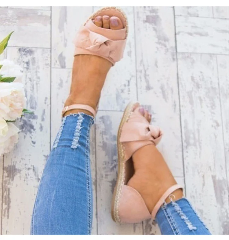 Женские сандалии размера плюс Большие размеры 35 44 обувь на плоской подошве