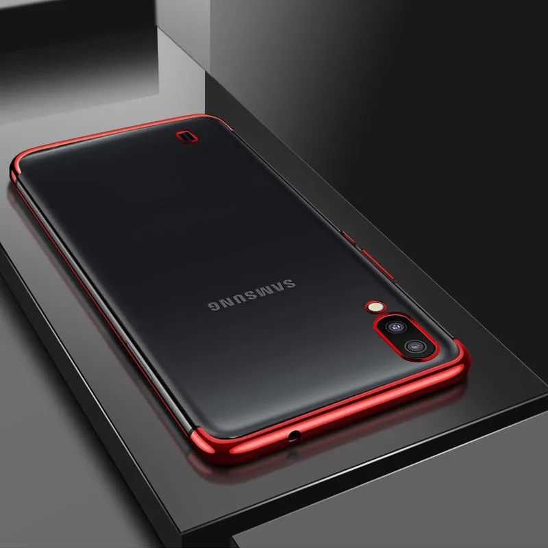 Роскошный позолоченный чехол для samsung A70 A60 A50 A40 A30 A20 A10 M30 M20 Galaxy S10Plus S10E Coque A6 A8 S9 S8 плюс A7 TPU Защитный чехол - Цвет: Красный