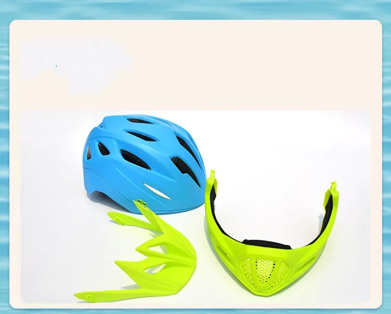 

Removable Mountain DH Balancing Bicycle Helmet MTB Down Hill Cycling Helmet Full Covered multifunctional Safety kid Bike Helmet