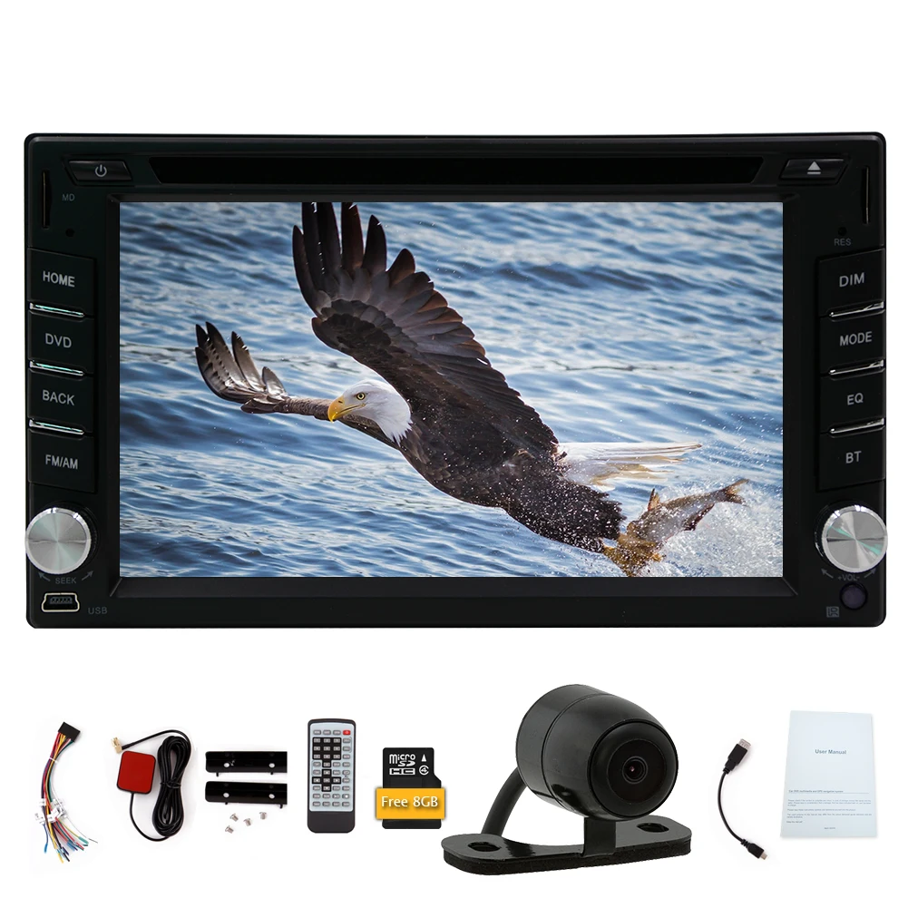 Системы Навигатор автомобиля dvd-плеер gps двойной Din логотипа Авто BT MP4 3D Карта ПК