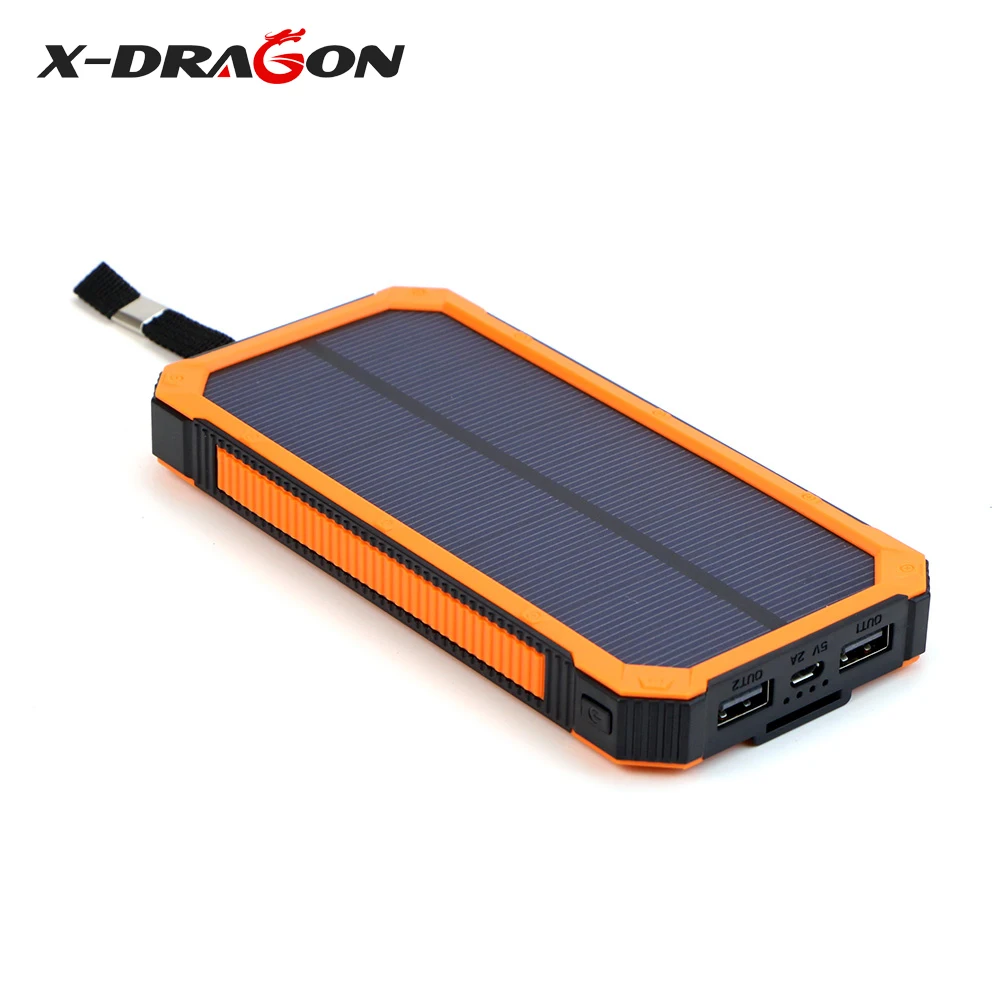 X-DRAGON мульти-банк функциональной способности 15000mAh Поддержка запасной Солнечный зарядка с двойным USB для смартфонов iPhone