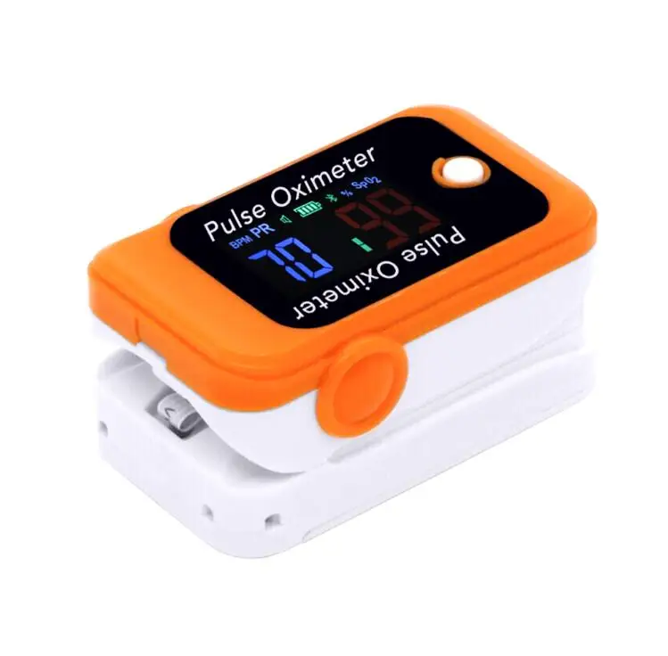 Orange OLIECO Android iOS Bluetooth 4,0 пальцевой Пульсоксиметр точный умный бытовой ребенок взрослый приложение Oximetro pulso оранжевый серый PR - Цвет: Orange