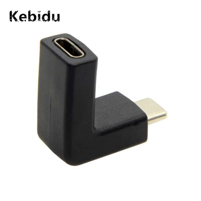Kebidu 10 Гбит/с 90 градусов правый угловой USB 3 1 Тип C штекер к гнезду удлинитель USB-C