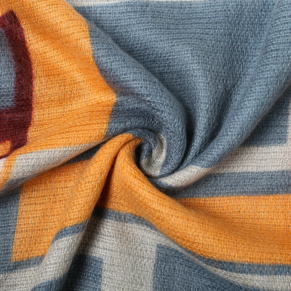 Женский шарф с геометрическим принтом infinity зимний клетчатый новая акриловая