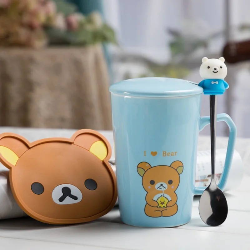 Креативный Tonari No Totoro кофейная кружка с ложкой крышки 350 мл Милая мультяшная
