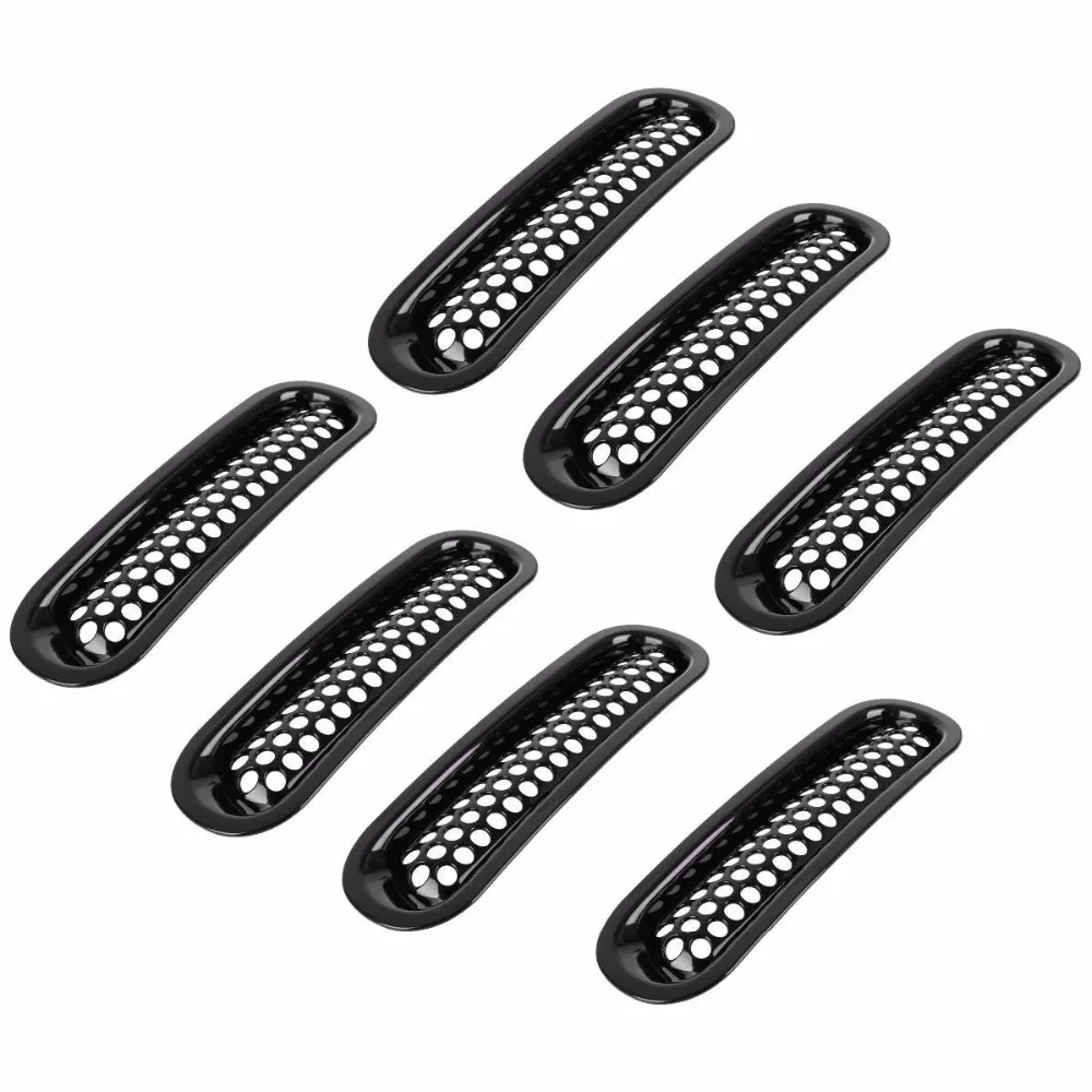 Передняя решетка Набор для 2007 2017 Jeep Wrangler JK & Unlimited (набор из 7 предметов)|kit|kit kitskit set |
