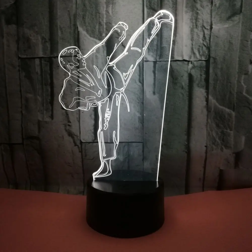 Красочный сенсорный пульт дистанционного управления тхэквондо 3d лампа подарок