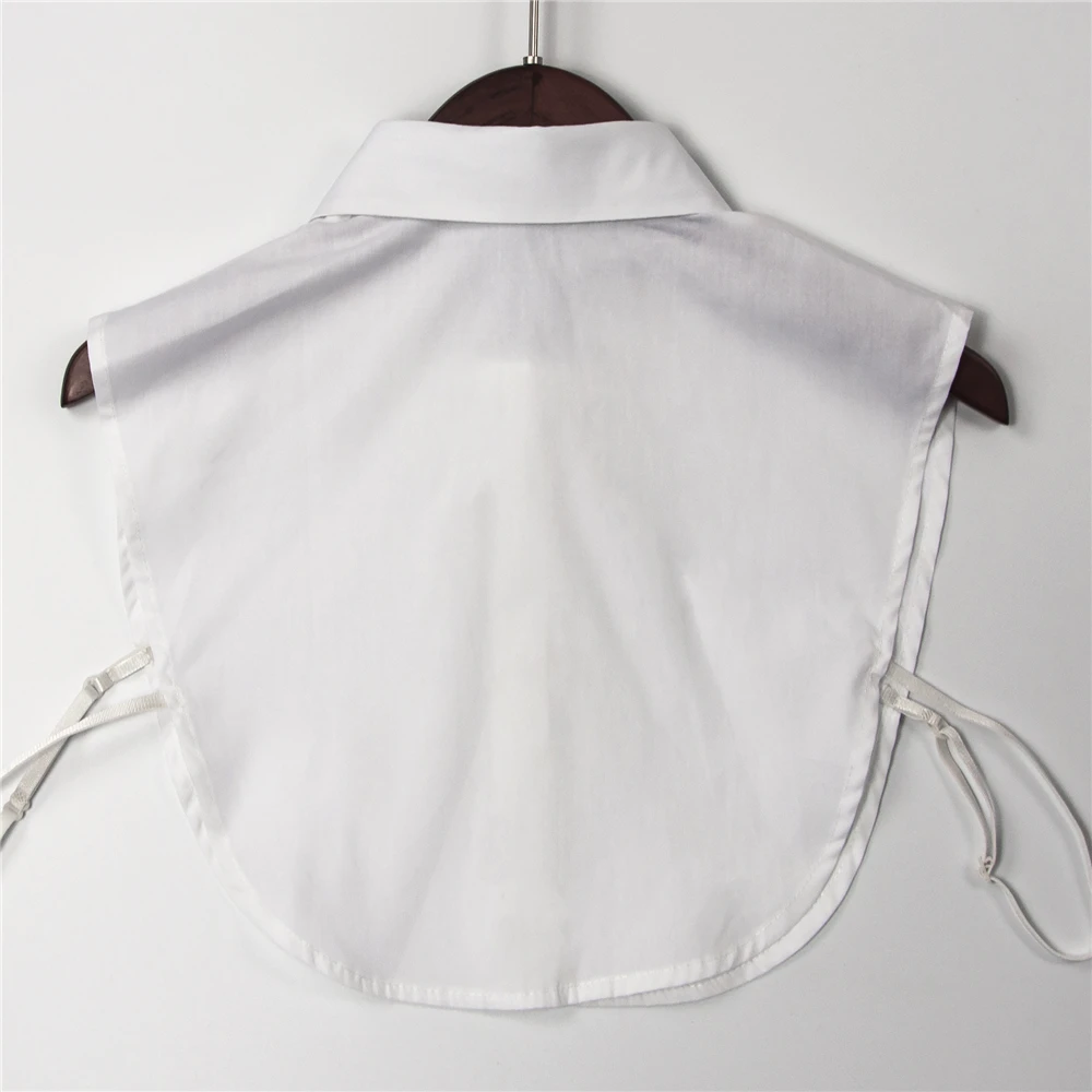 Женская мода съемный фальшивый воротник белый цвет 100% хлопок Материал ложный