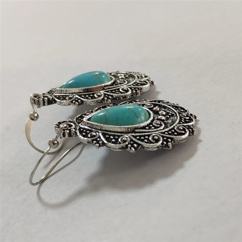 Модные богемные Висячие серьги для женщин винтажные серебряные подвески