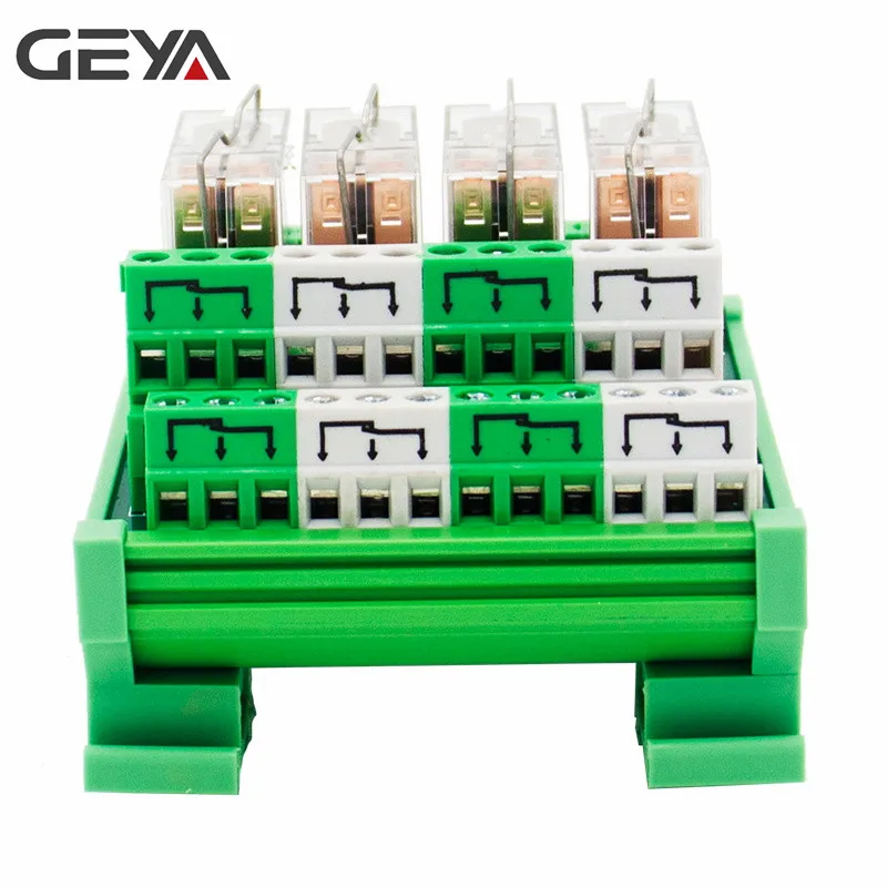 GEYA 2NG2R 4 канала Omron релейный модуль 2NO 2NC электронный переключатель DPDT 12 В 24 В релейная плата