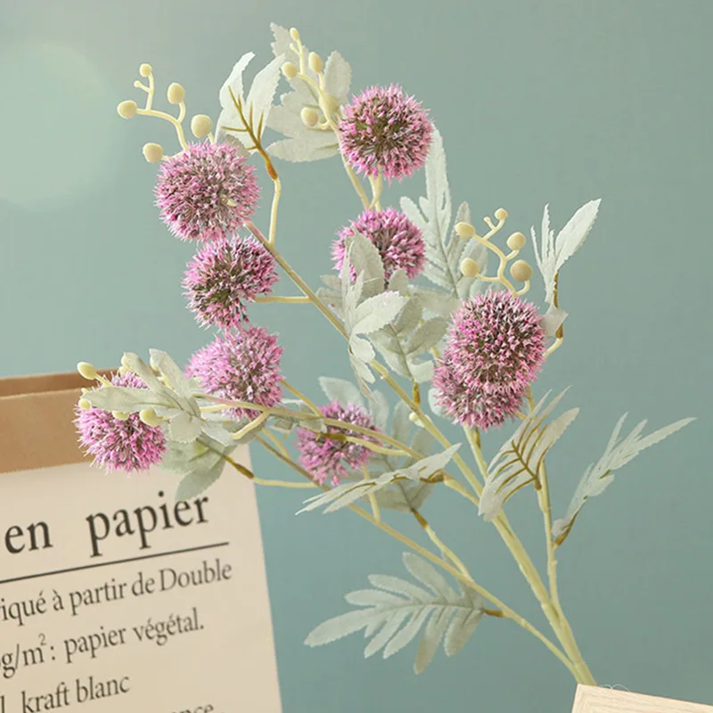 Длинные Стволовые цветы одуванчика с 9 головками пластиковые искусственные