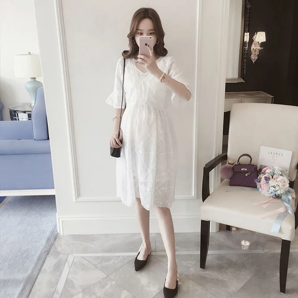 Женское платье для беременных Sweert элегантное с рукавом до локтя