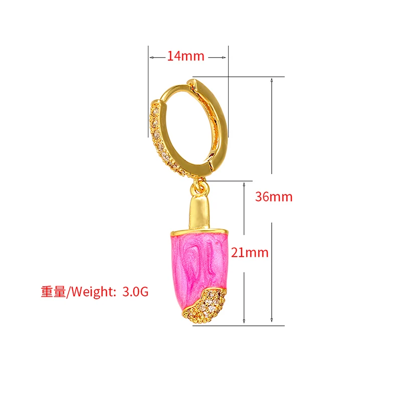 Женские серьги-гвоздики с мороженым ZHUKOU модные в стиле Феи для девочек и женщин