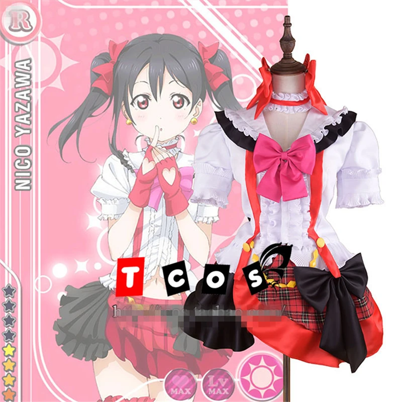 Аниме платье на Хэллоуин с надписью love live YAZAWA NICO school idol maid бесплатная
