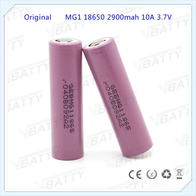 100% Оригинальный аккумулятор для LG MG1 2900 мА/ч 10A 3 7 В INR18650 18650 10 А литий ионный LG(1