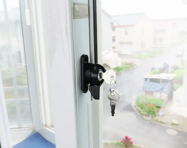 Раздвижные оконные замки белый/черный алюминий сталь Переводные окна полумесяц