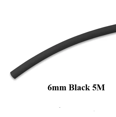 Black 6mm 5M BlueSea 5 м/рулон 3/4/5/6/8 мм термоусадочная трубка для оказания помощи, крючки, станок и Пластик терм усадочная трубка помощник рыболовные крючки Термальность-Пластик трубки - Цвет: Black 6mm 5M