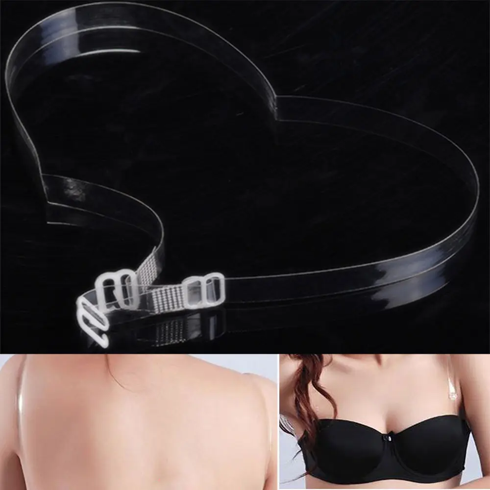 1 Пара регулируемых невидимых прозрачных лямок для бюстгальтера металлический
