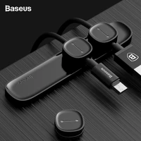 baseus magnetic cable organizer usb cable management winder clip desktop workstation wire cord protector cable holder for iphone