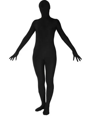 Бесплатная доставка Черный Одноцветный спандекс Zentai лайкра костюм| |