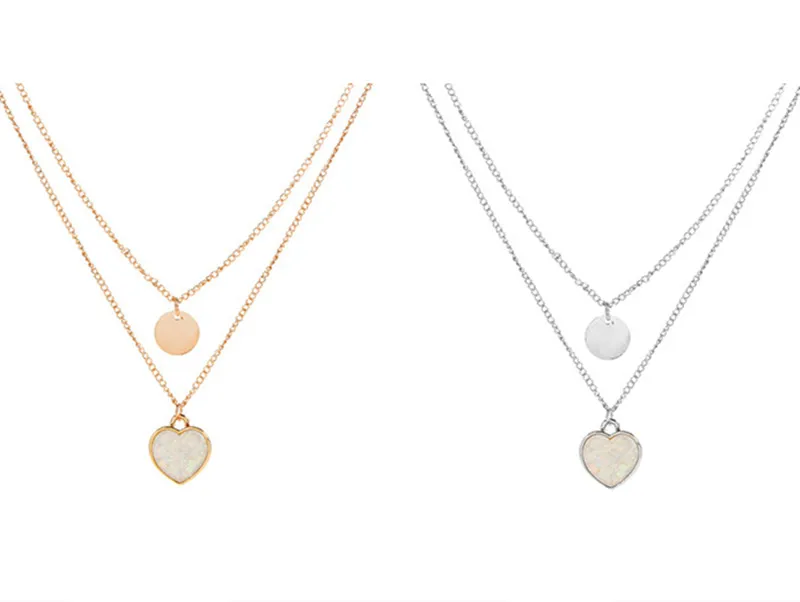 Модное ювелирное ожерелье длиной до ключиц с подвесками Позолоченное серебряное