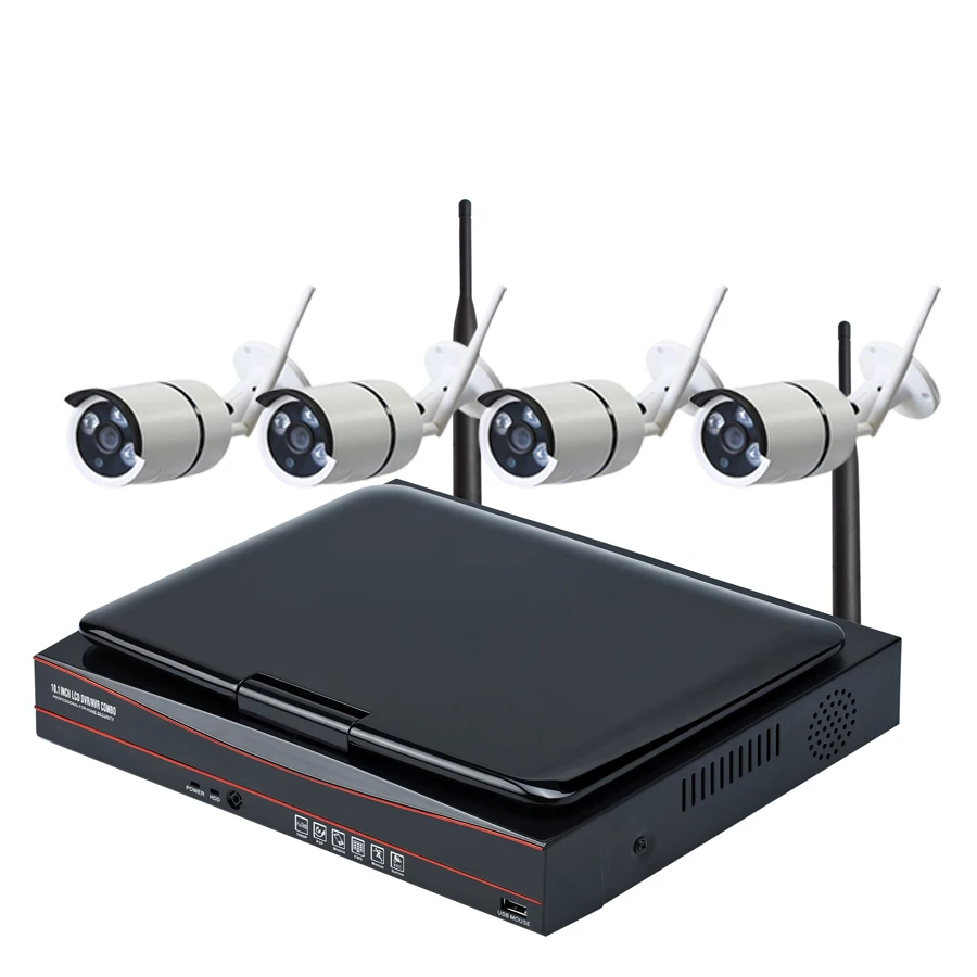 New 960P 1.3P CCTV Camera System wireless IP security camera system kits wifi NVR with 10inch monitor | Безопасность и защита