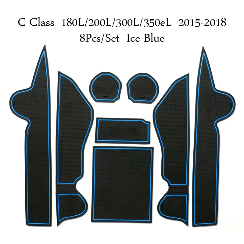 

Automobile Gate Slot Pad For Mercedes Benz C-Class 180L 200L 300L 350eL 2015-2018 Dust Mat CUP Mat Non-Slip Mat Auto Accessories