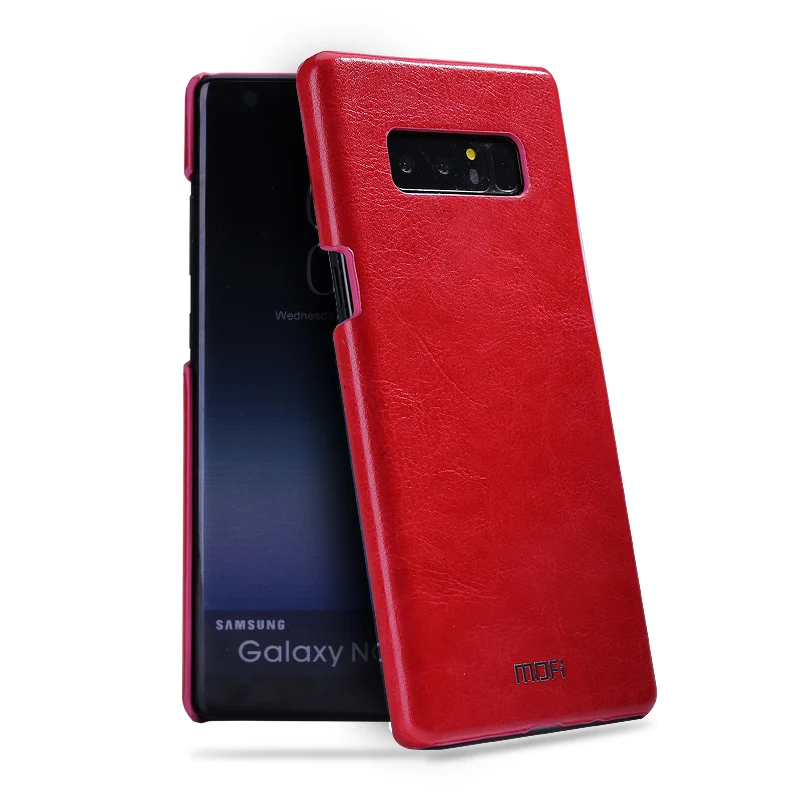 Для samsung galaxy note 8 чехол MOFi для samsung note 8 кожаный чехол SM-N9500 SM-N950F задняя крышка винтажная для samsung note8 жесткая - Цвет: Red