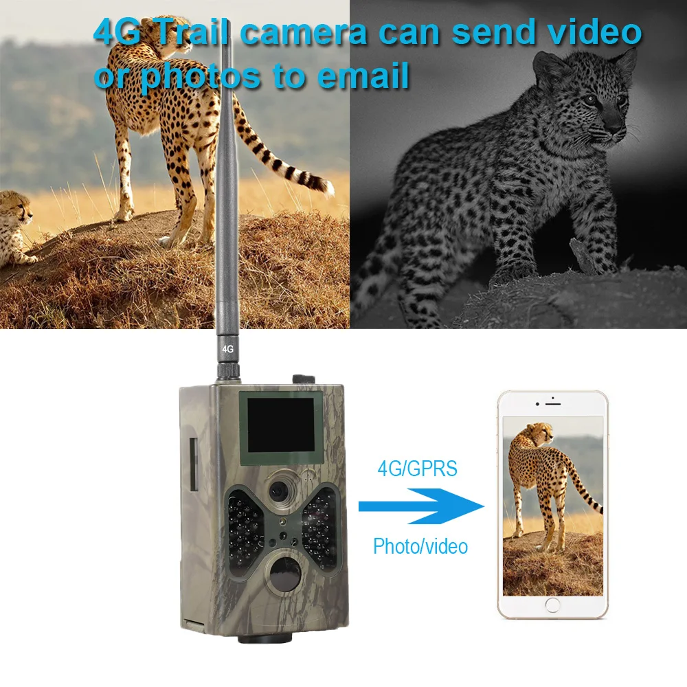 Охотничья камера 4G LTE MMS GPRS фото ловушка Trail камера s ночного видения Дикая охота инфракрасная 16MP 1080 P видео Дикая камера