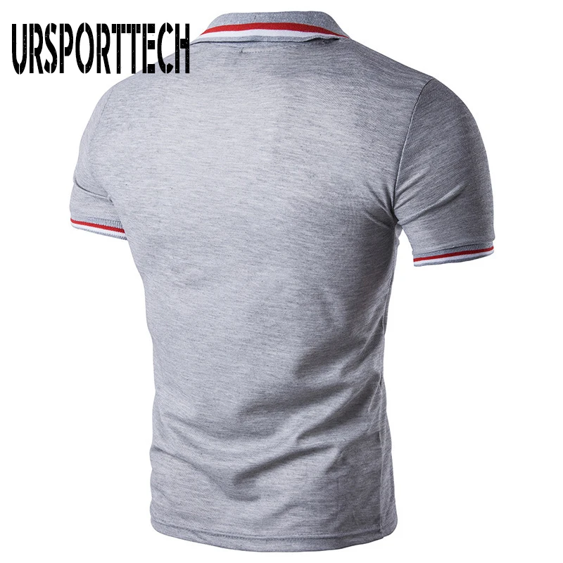 URSPORTTECH 2019 однотонные летние рубашки поло мужские с коротким рукавом дышащие
