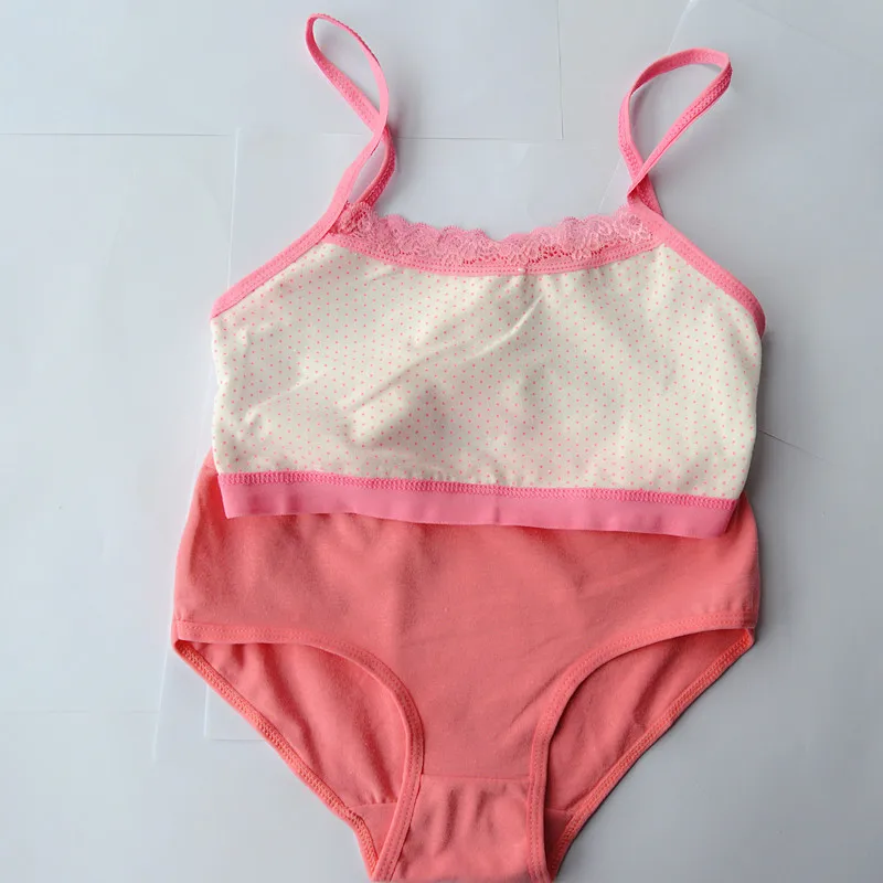 4 шт./лот спортивный бюстгальтер для девочек кружевной комплект нижнего белья в