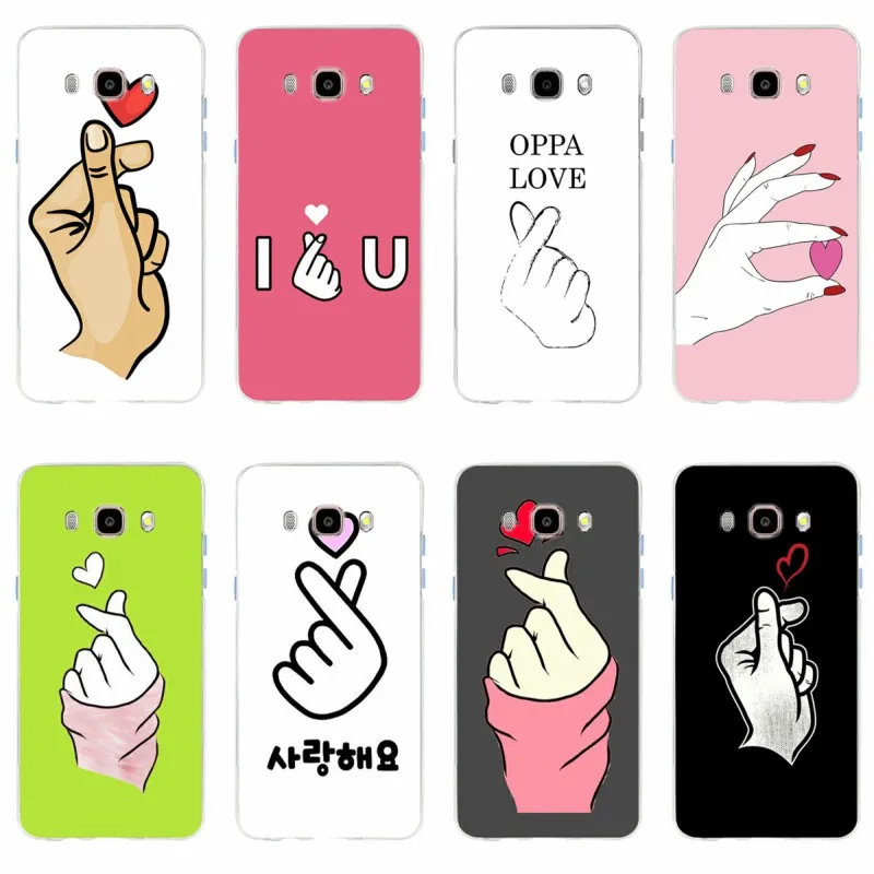 Модный мягкий силиконовый чехол для телефона из ТПУ с надписью Love on the finger 2018 Samsung