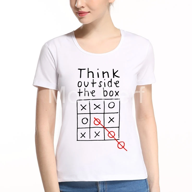Женская футболка с коротким рукавом Think Outside The Box L8 A 43|Футболки| |