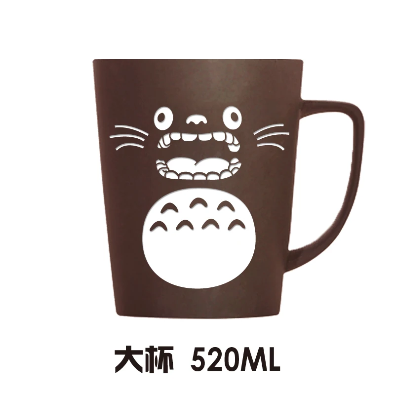 8 Милый мультфильм Tonari No Totoro керамика кофейная кружка аниме большой емкости Шиншилла чайная чашка с крышкой Ложка Рождественский подарок - Цвет: 8