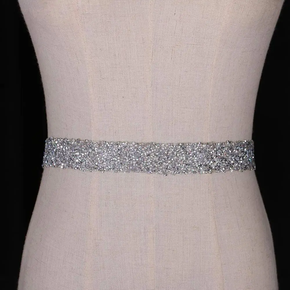 Лента из страз 20 см с плоской задней поверхностью кристаллами для украшения