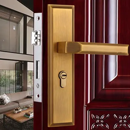 Античный бронзовый дверной замок в европейском стиле или с туалетной ручкой |