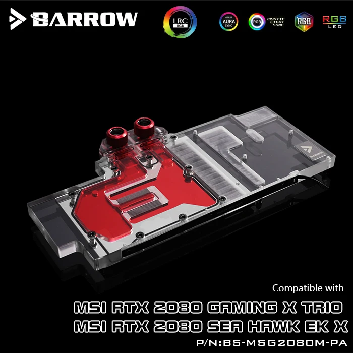 Barrow BS MSG2080M PA LRC 2 0 полное покрытие графическая карта водяного охлаждения блоки для