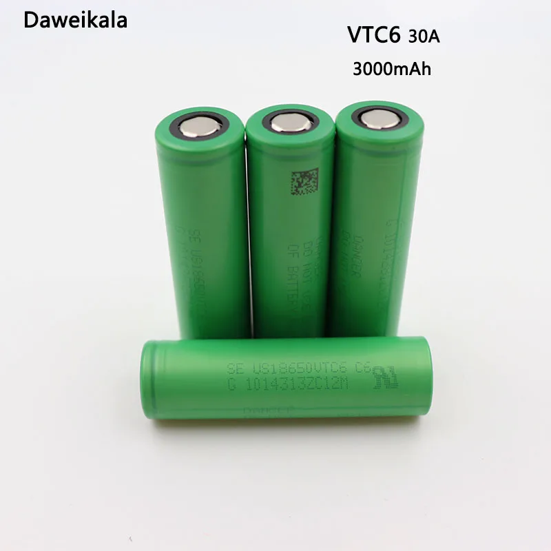 Daweikala для VTC6 3,7 V 3000mAh 18650 аккумуляторная батарея для электронной сигареты us18650 vtc6 30A игрушечные фонари инструменты