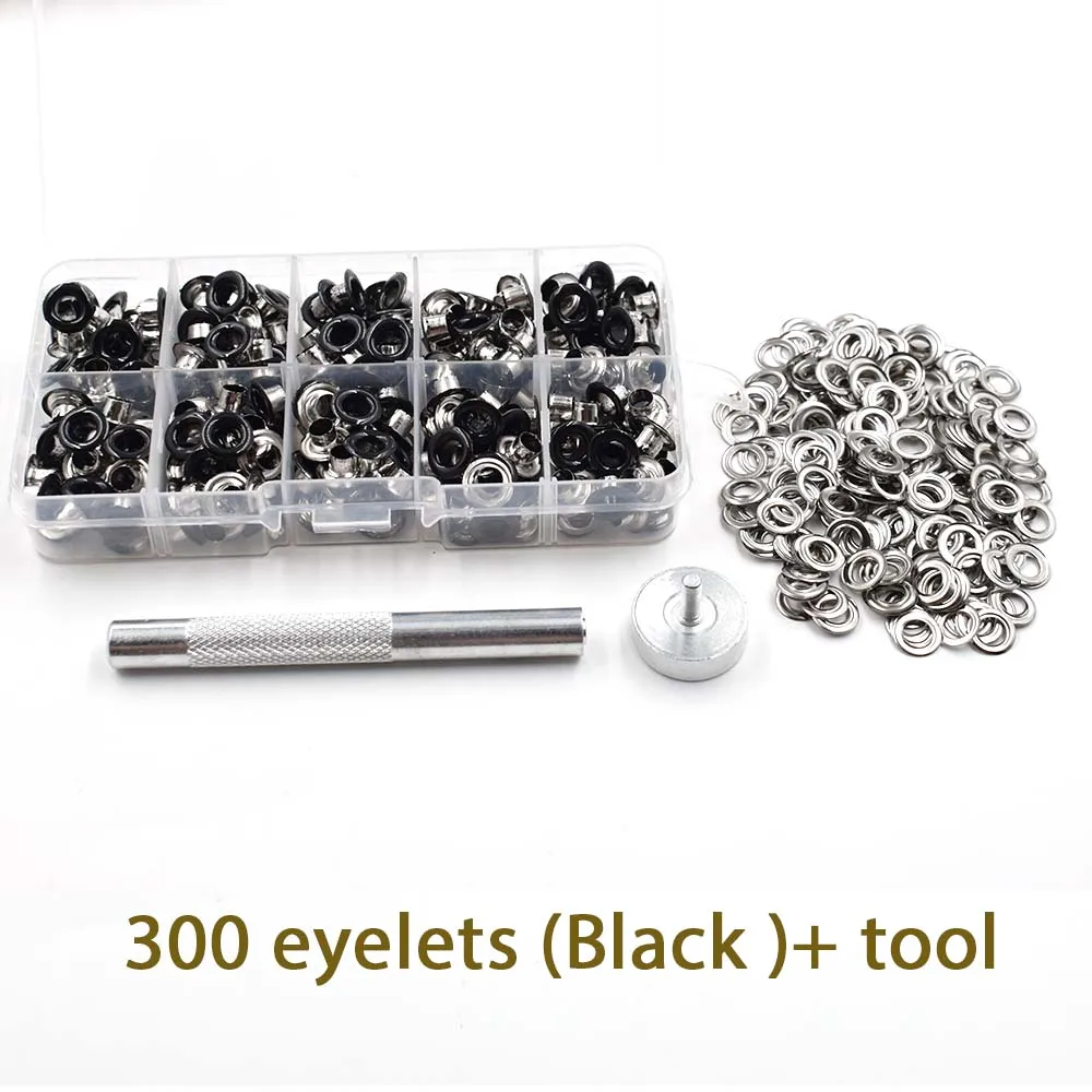 300 black and tools 120 наборов и инструментов посылка. Цветные люверсы. Проушины с заклепками. Кукурузы. Цвет Петлица. 5 мм Разноцветные мозоли пряжки. Люверсы - Цвет: 300 black and tools