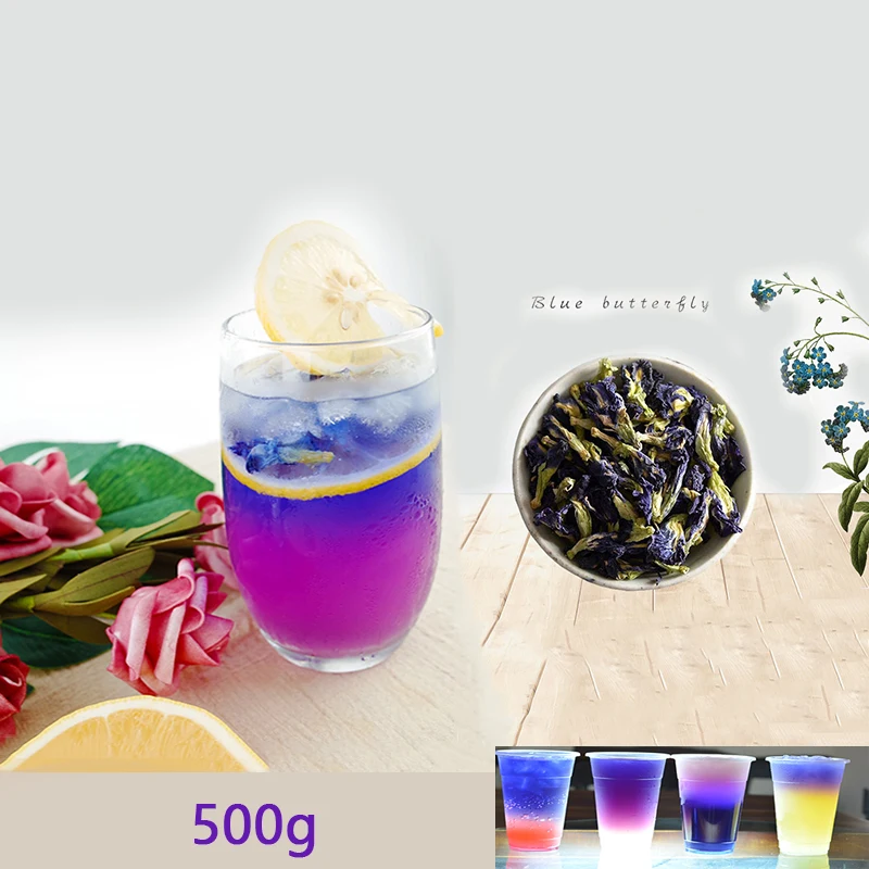

1bag 500g Clitoria Ternatea dry flower kitchen toy tea . thailand Blue Butterfly Pea tea simulation play house toy.Vitamin A