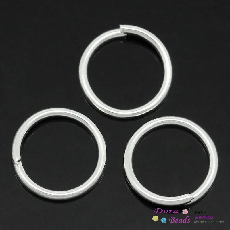 DoreenBeads Открыть Перейти Кольца Выводы Посеребренная 6 мм (2/8 &quot) Диаметр 1000 Шт.