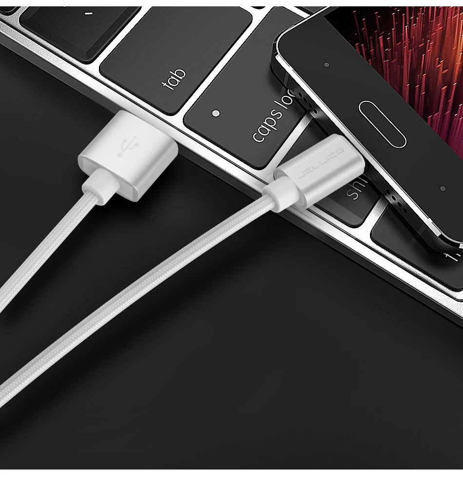 Jellico usb type-C кабель для быстрой зарядки USB C кабель для samsung Galaxy S9 S8 Oneplus 6 нейлоновый плетеный кабель для синхронизации данных type-C