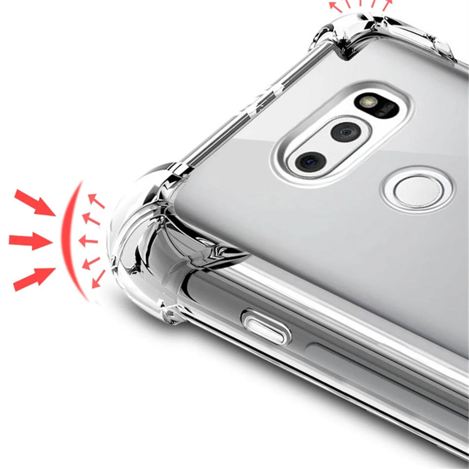 Противоударный Прозрачный чехол для телефона LG V20 V30 G7 thinq G6 Q8 V9 Stylo 3 K4 2017 K10 2018 чехлы