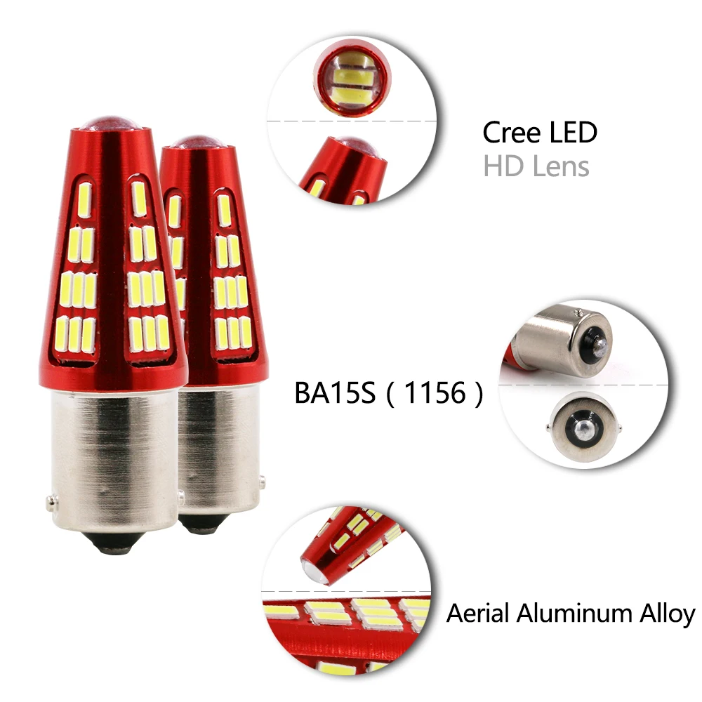 2x высокое яркое S25 1156 ba15s сигнала поворота светильник 4014 48SMD авто светодиодный