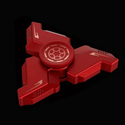 Спиннинг Топ ручной Спиннер для пальцев металлический сплав EDC Tri-Spinner Непоседа DIY эластичные игрушки артефакт Спорт на открытом воздухе - Цвет: Красный